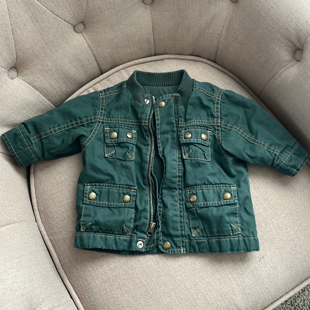 Baby gap dark green coat 0-6 months